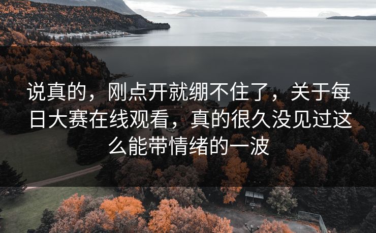 说真的，刚点开就绷不住了，关于每日大赛在线观看，真的很久没见过这么能带情绪的一波